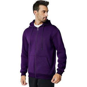 2025 Trending Men's Stylish Cotton Fleece Hoodies Wholesale <b>Full</b> <b>Zip</b> <b>Sweatshirts</b> Custom OEM Winter Collection - Product Image 4