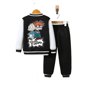 สูททีมเบสบอลสไตล์ทีมโรงเรียนกันลมแจ็คเก็ตหนังขนสัตว์กางเกงขาบานไซส์พิเศษ - Product Image 2