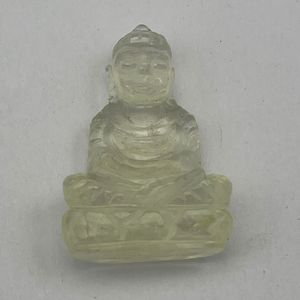 Hermosa calavera LDG tallada a mano, Buda de cristal del desierto libio Natural tallado a mano, certificado IGI - Product Image 1