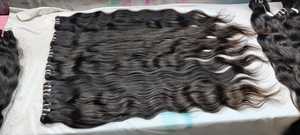 Chất Lượng Cao Chưa Qua Chế Biến Ấn Độ Nguyên Brazil <span class=keywords><strong>Remy</strong></span> Phần Mở Rộng Tóc Lỏng Sâu Kinky Thẳng 12 Inch Máy Đôi Sợi Ngang Tất Cả - Product Image 4