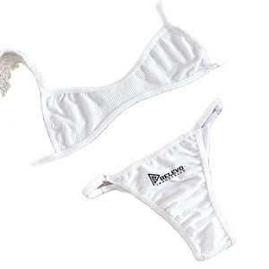 Comfortable Women Swimwear Set Two Piece Bikini Soft Elastic Fabric Quick Dry Beach Pool Wear - Product Image 4