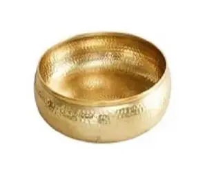 Tigela de pedicure redonda revestida em pó de ouro feita à mão atacado decorativa de alta venda para massagem de pés pesados pedicure bacia de spa