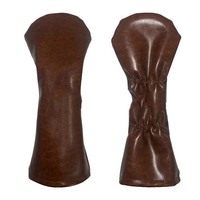 Housses de tête de club de golf vierges personnalisables en cuir et toile de qualité supérieure, durables, avec fermeture éclair/élastique, pour tous les types de clubs – Vente en gros