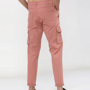 Pantalones cargo informales para hombre al por mayor cintura alta botón cierre de mosca ligero 100% algodón secado rápido invierno ropa deportiva recta - Product Image 3