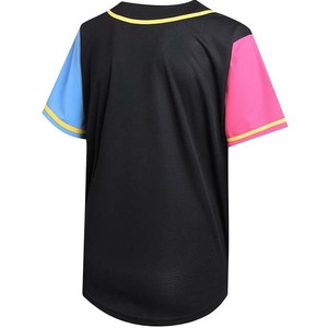ปรับแต่งเสื้อเบสบอลลายทาง แขนสั้น คอวี ติดกระดุม มีแถบลาย ขนาดพลัสไซส์ ระบายอากาศได้ดี แห้งเร็ว - Product Image 2