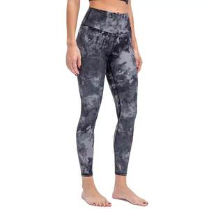 Mallas deportivas personalizadas de cintura alta para mujer, de secado rápido, para gimnasio, Fitness, pantalones con estampado de cintura cruzada para entrenamiento, cierre de cintura elástica - Product Image 4