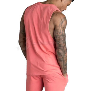 เสื้อกล้ามออกกำลังกายแขนกุดสำหรับผู้ชายเสื้อกีฬาแขนกุดผ้าโพลีเอสเตอร์ระบายอากาศได้ดีผ้าถักนิตติ้งปรับแต่งโลโก้ได้ตามต้องการ - Product Image 3