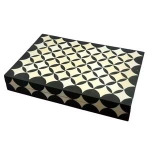 Nueva llegada GOD GRACE CRAFT Caja de joyería artesanal india con incrustaciones de hueso, diseño de resina, color y tamaño personalizables, expositor para collares y anillos - Product Image 5