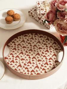 ถาดเสิร์ฟไม้เคลือบเงาทำมือ ถาดเสิร์ฟอาหารไม้ธรรมชาติ - Product Image 5