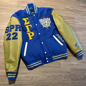 เสื้อแจ็คเก็ต Sigma Rho Phi แบบกรีก เสื้อแจ็คเก็ตสมาคมนักเรียนนักศึกษาแบบกรีก เสื้อแจ็คเก็ต ERP Varsity แบบสั่งทำ - Product Image 5