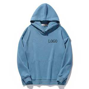 Sweat à capuche en molleton lourd personnalisé en gros, streetwear, pull uni pour les marques et les marques privées - Product Image 1