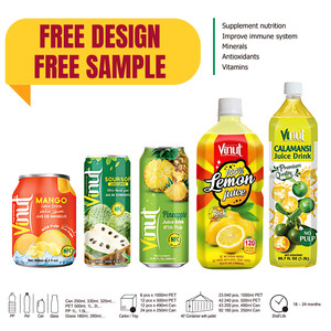 Bebida de zumo de naranja fresca de 250ml OEM/ODM, sin azúcar, baja en grasa, muestra gratis al por mayor de Vietnam - Product Image 2