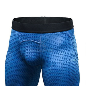 Vêtements de sport pour hommes, shorts de compression, taille élastique, couleur unie, sur mesure, haute qualité, matière durable, respirante - Product Image 4