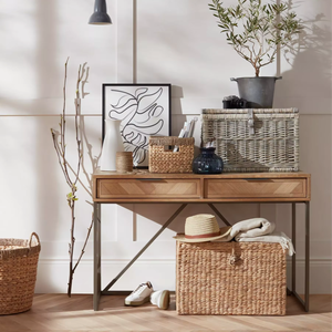 Cesta de jacinto de agua con asa, accesorio de organización del hogar altamente estético, disponible al por mayor. - Product Image 6