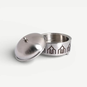 Olla Caliente de Acero Inoxidable Dorado de Lujo con Diseño de Mezquita, Recipiente Premium para Servir Comida Islámica, Aislado, Antiadherente, Duradero, Calentador de Comida para Ramadán - Product Image 4