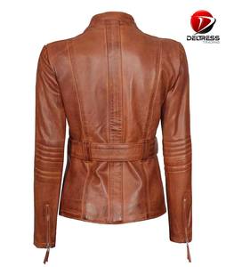 Chaquetas de moto de cuero con estilo informal para mujer 2025, nueva chaqueta a prueba de viento con nombre personalizado a precio barato - Product Image 4