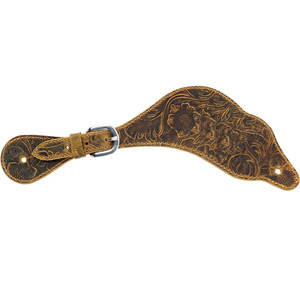 Sangles d'éperon Western en cuir de qualité supérieure pour Cowboys Boucle de couture à double pli Fit Horse Riding Western Tack Rodeo Gear - Product Image 3