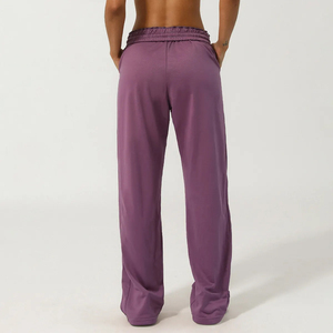 High Quality Heavyweight Straight Leg Sweatpants Mid Casual Sport Baggy <b>Stacked</b> Cotton Fleece OEM Service Made By Dikson Sports - Product Image 2