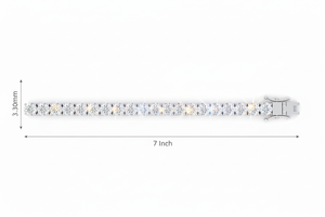 Women's 14K Gold & Natural Eternity Round Diamond Tennis <b>Bracelet</b> - Product Image 2