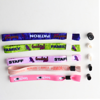 Bracelet promotionnel en tissu polyester jetable personnalisé de 15 mm, 20 mm, 25 mm pour événements et fêtes