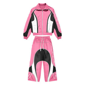 Conjunto deportivo de nailon para hombre, con logotipo personalizado, para invierno, con diseño de chándal, elástico, cortavientos, para entrenamiento. - Product Image 2