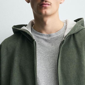 Sudadera con Capucha Extra Grande de Algodón de Alta Calidad para Hombre, Diseño Informal, Color Sólido, Hombros Caídos, Personalizable, para Compradores Mayoristas - Product Image 2