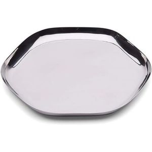 Bandeja de servicio de acero inoxidable de lujo de diseño moderno y elegante artesanía de metal de calidad de construcción sólida para uso doméstico profesional - Product Image 3