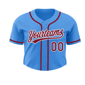 Uniforme de baseball de vêtements de sport de la meilleure qualité pour l'uniforme de baseball des jeunes de couleur bleue pour hommes avec nom et numéro d'équipe personnalisés - Product Image 3