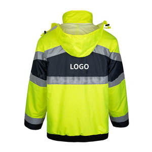 High Quality Safety Work Clothing Jacket Reflective Men Raincoat PU Safety Work Shirt Water <b>Proof</b> With Pockets logo Customized - Product Image 2