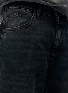 กางเกงยีนส์ขาบานสำหรับผู้ชาย, กางเกงยีนส์ขาบานสีดำกางเกงยีนส์ทรงหลวม100% ผ้าฝ้ายโอเวอร์ไซส์สำหรับใส่เล่นสเก็ต - Product Image 5