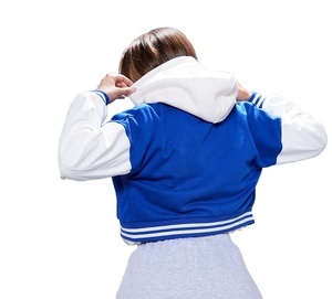 Fabricant OEM Broderie de haute qualité Femmes Collège Manches en cuir Veste universitaire Letterman de baseball personnalisée - Product Image 6