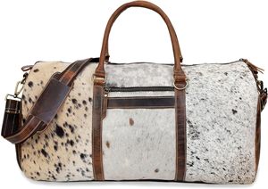 Vente en gros de sac polochon en cuir de vachette, sac de voyage unisexe de grande taille, sac polochon en cuir marron pour chaussures pour hommes et femmes - Product Image 2
