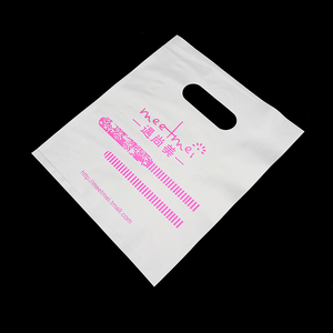 डाई कट बैग रंग लाल गारंटीकृत पुनर्चक्रण पी साइड गस्सेट प्लास्टी वाहक शॉपिंग पैकेजिंग - Product Image 3