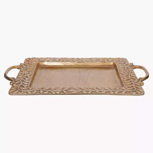 Modern Metal Handicraft <b>Serving</b> <b>Tray</b> with <b>Gold</b> Handle for Hotel Wedding Restaurant Use-Customizable Design & Color - Product Image 4