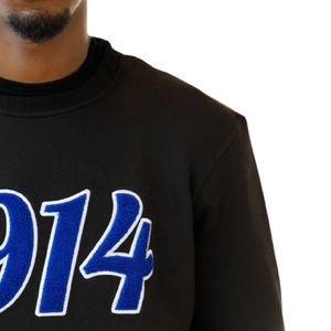 Sudadera negra 1914 Sigma Chenille bordada suave algodón Premium Phi Beta Sigma fraternidad griega ropa para hombre - Product Image 4
