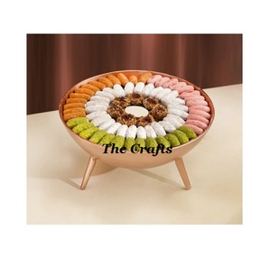 Cuenco y Soporte de Hierro Pulido Color Beige para Servir Aperitivos en la Cocina, Metal de Alta Calidad - Product Image 2