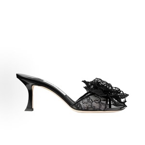 Sandalias de tacón de encaje con diseño floral de la serie 70 de alta calidad JC Skye para mujer, punta cuadrada, tacón de 7 cm. - Product Image 5