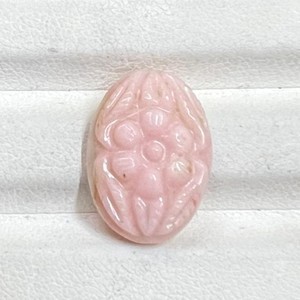 อัญมณีแกะสลักโอปอลสีชมพูสวยงามศิลปะทำด้วยมือตัดวงรีเอฟเฟกต์แสงธรรมชาติเปลี่ยนสีได้18X13มม. ทำเครื่องประดับจำนวนมาก - Product Image 1