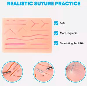 Kit de suture chirurgicale complet de coussinets en silicone durables les mieux notés ensemble de formation pour étudiants en médecine avec outils en acier - Product Image 3