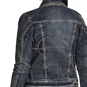 Chaquetas vaqueras para mujer de alta calidad, ropa informal rápida, precio al por mayor, Chaquetas vaqueras de algodón para mujer - Product Image 6