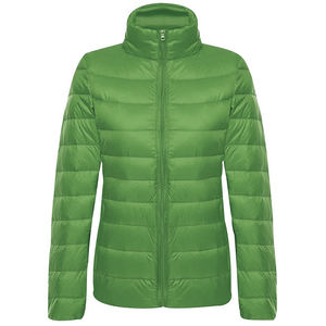 Chaqueta acolchada para mujer de invierno 2025, transpirable con tela de algodón jersey de rojo sólido logotipo personalizado, chaqueta de burbujas con cremallera de talla grande - Product Image 6