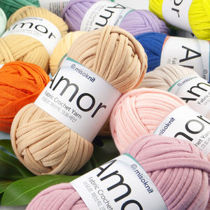 [Misoknit] Hilo de camiseta con patrón crudo AMOR para tejer a mano-Uso fácil y cómodo - Product Image 3