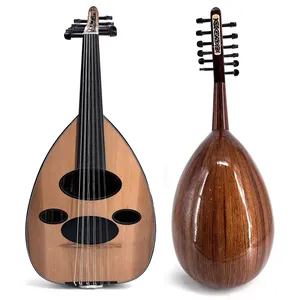 Oud Profesional de 11 Cuerdas - Lira Árabe Hecha a Mano con Madera de Nogal y Boca Abierta - Product Image 1