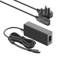 Adaptor Daya AC DC Eksternal 65W dengan Input AC 3-Pin Ber grounding, Catu Daya Desktop