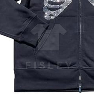 Sudaderas con Cremallera para Hombre, Invierno 2025, 100% Algodón, Estilo Urbano, Color Sólido, Transpirables, de Secado Rápido, Diseño Personalizable con Pedrería - Product Image 4
