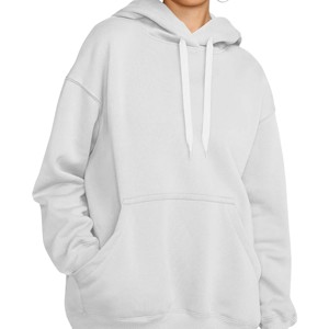 เสื้อมีฮู้ดโอเวอร์ไซส์สำหรับผู้หญิงเสื้อสเวตเชิ้ตแบบสวมหัวแขนยาวผ้าฟลีซผ้าคอตตอนพิมพ์ลายมีกระเป๋าสำหรับฤดูหนาวฤดูใบไม้ร่วง - Product Image 1