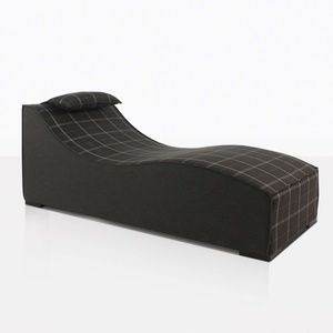 Chaise longue club bon marché avec cadre en bois de teck massif et coussin extérieur imperméable pour hôtel et villa design moderne pliable - Product Image 4