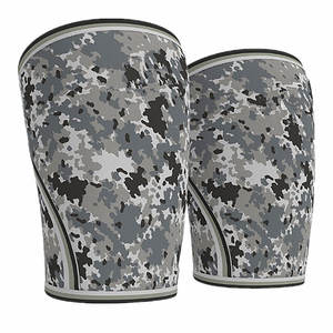 Manchons de genou thermiques en néoprène et nylon épaissis, personnalisables avec logo, robustes, pour haltérophilie et musculation, respirants, anti-UV, séchage rapide - Product Image 5