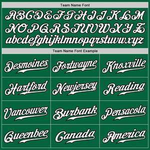 Maillot de baseball personnalisé vert Kelly blanc-noir authentique fondu mode - Product Image 4