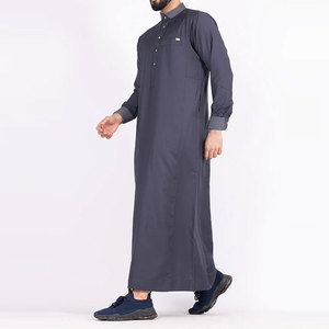 Musulman Hommes Jubbah Logo Personnalisé Été Shalwar Kameez Nouvelle Mode Manches Longues Design Simple Uni Personnalisable Couleur et Taille - Product Image 2